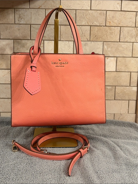 kate spade Handbags - kate spade Coral-Peach Leather Satchel with Removable Strap